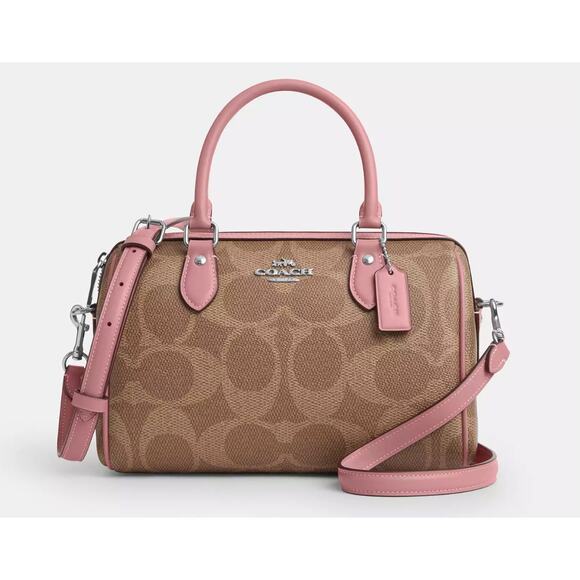 Coach Rowan Satchel Bag In Maxi Signature Canvas - Picture 1 of 5